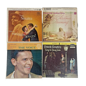 Frank Sinatra Lot of 5 Vinyl 45 Records in Photo Sleeves Vtg Crooner Music 1950s